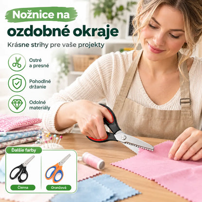 Profesionálne zúbkované nožnice na šitie, remeslá a každodenné kutilské projekty
