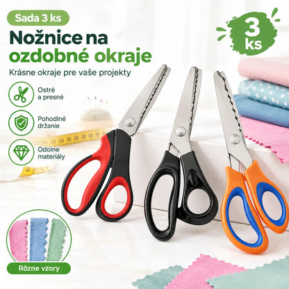 Profesionálne zúbkované nožnice na šitie, remeslá a každodenné kutilské projekty