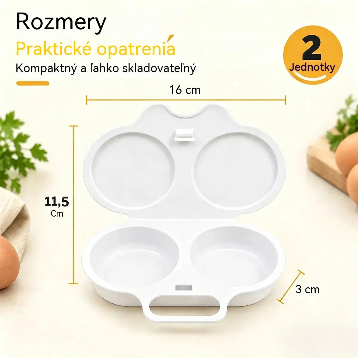 Vajíčkový hrniec do mikrovlnky: dvojitý, nepriľnavý a ľahko sa čistí.