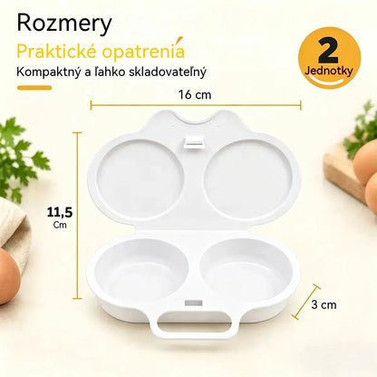 Vajíčkový hrniec do mikrovlnky: dvojitý, nepriľnavý a ľahko sa čistí.